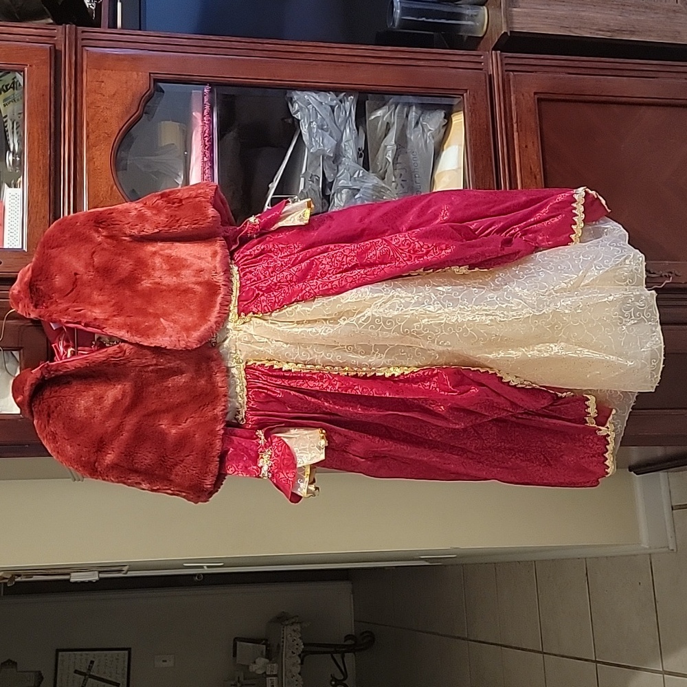 Deluxe Belle Dress Disney Direct Holiday Gown Dress size M (7/8) with a coat